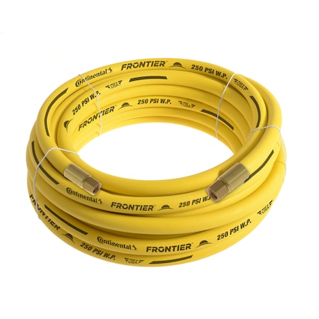 1/2 X 50' Yellow EPDM Rubber Air Hose, 300 PSI, 1/2 FNPSM X FNPSM